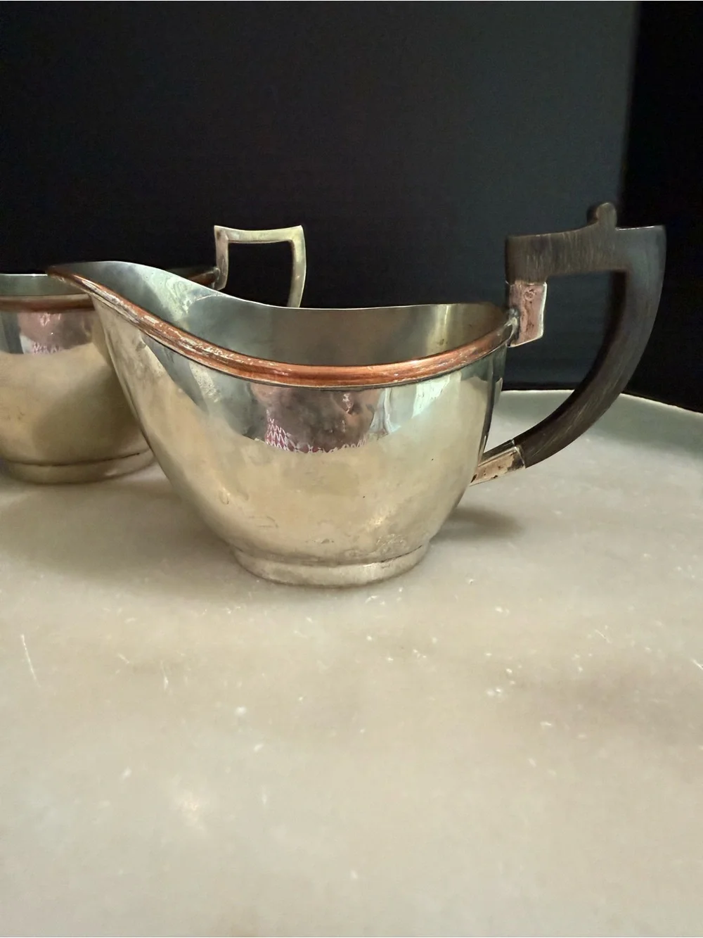 Advance Eng. Works Sialkot Creamer and Sugar Dish Vintage 1970s